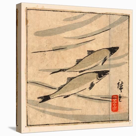 Ayu Zu, River Trout (Ayu). [Between 1868 and 1894], 1 Print : Woodcut, Color ; 9.6 X 10.8-Utagawa Hiroshige-Premier Image Canvas