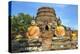 Ayutthaya, Thailand. Large Buddha at Wat Phra Mahathat, Ayutthaya Historical Park, near Bangkok.-Miva Stock-Premier Image Canvas