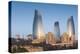 Azerbaijan, Baku. City skyline with Flame Towers from Baku Bay.-Walter Bibikow-Premier Image Canvas