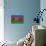 Azerbaijan Flag Design with Wood Patterning - Flags of the World Series-Philippe Hugonnard-Stretched Canvas displayed on a wall