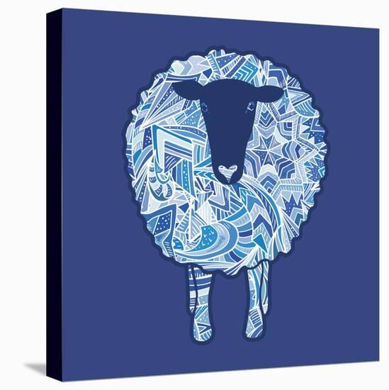 Aztec Ornament Sheep-kisika-Stretched Canvas
