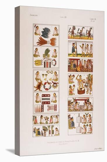 Aztec Scenes from Mexican manuscript known as the Florentine codex, c. 1570-null-Premier Image Canvas