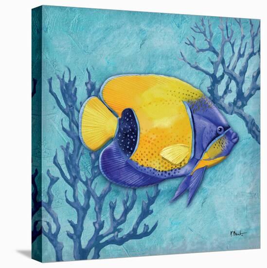 Azure Tropical Fish V-Paul Brent-Stretched Canvas