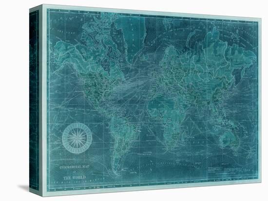 Azure World Map-Vision Studio-Stretched Canvas