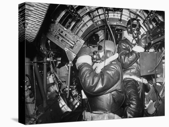 B-17 Flying Fortress Bomber During Bombing Raid Launched by US 8th Bomber Command from England-Margaret Bourke-White-Premier Image Canvas