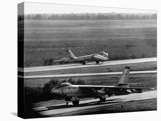 B47 Bomber Taking Off from a Us Military Base-Loomis Dean-Premier Image Canvas