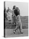 Babe Didrikson, Watching Golf Ball as She Completes Her Swing-null-Stretched Canvas