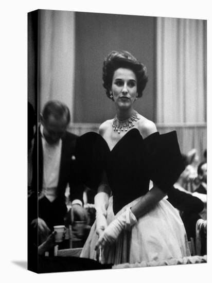 Babe Paley Clad in Elegant Evening Gown While Attending Pres. Dwight Eisenhower's Inaugural Ball-Alfred Eisenstaedt-Premier Image Canvas