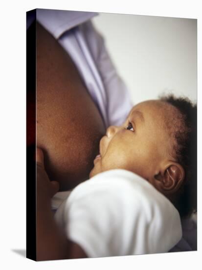 Baby Boy Breastfeeding-Ian Boddy-Premier Image Canvas