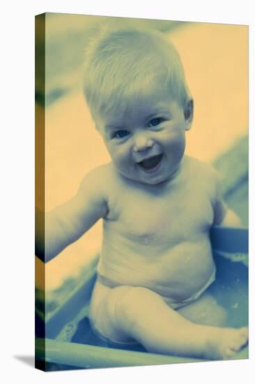 Baby Boy Playing-Ian Boddy-Premier Image Canvas