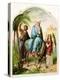 Baby Jesus and Family Leaving-null-Stretched Canvas