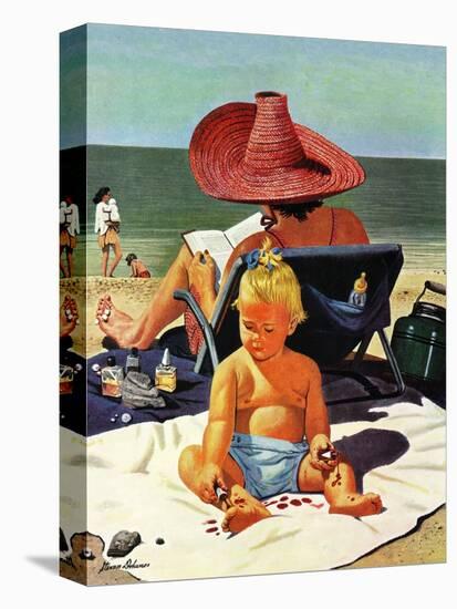 "Baby & Nail Polish", July 22, 1950-Stevan Dohanos-Premier Image Canvas