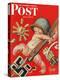 "Baby New Year at War," Saturday Evening Post Cover, January 2, 1943-Joseph Christian Leyendecker-Premier Image Canvas