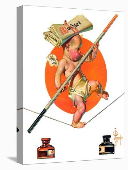 "Baby New Year Balances the Budget,"January 5, 1935-Joseph Christian Leyendecker-Premier Image Canvas