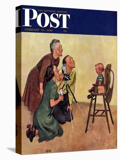 "Baby Picture," Saturday Evening Post Cover, February 19, 1949-Jack Welch-Premier Image Canvas