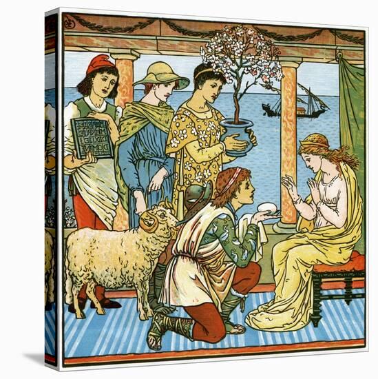 Baby's Bouquet - Old-Walter Crane-Premier Image Canvas