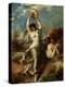 Bacchante with tambourine 1970-49.-William Etty-Premier Image Canvas