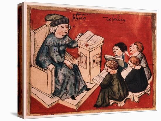 Bachelor Teaching His Pupils, C 15th-null-Premier Image Canvas