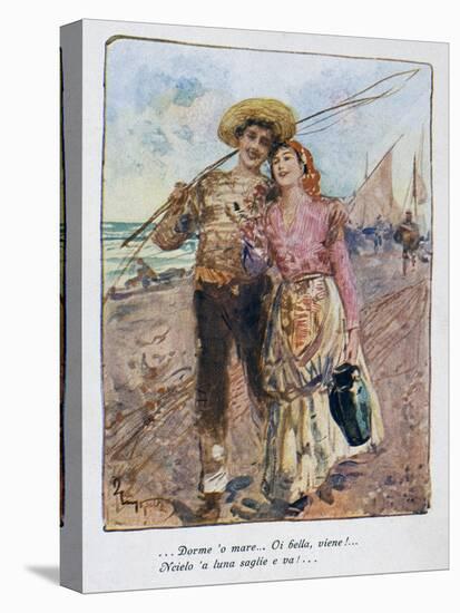 Back from Fishing by Pietro Scoppetta (1863-1920), Italy, 20th Century-Pietro Scoppetta-Premier Image Canvas