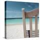 Back of Bench at the Beach-null-Premier Image Canvas