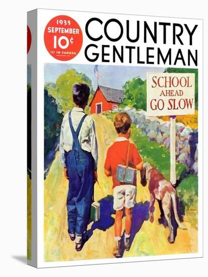 "Back to School," Country Gentleman Cover, September 1, 1935-William Meade Prince-Premier Image Canvas