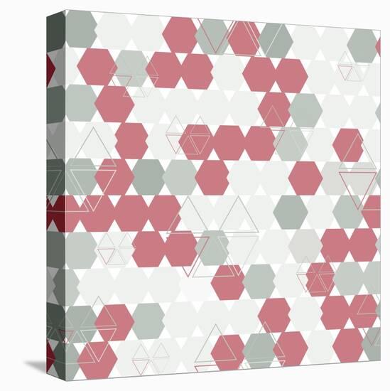 Background of Hexagon and Triangle-Little_cuckoo-Stretched Canvas