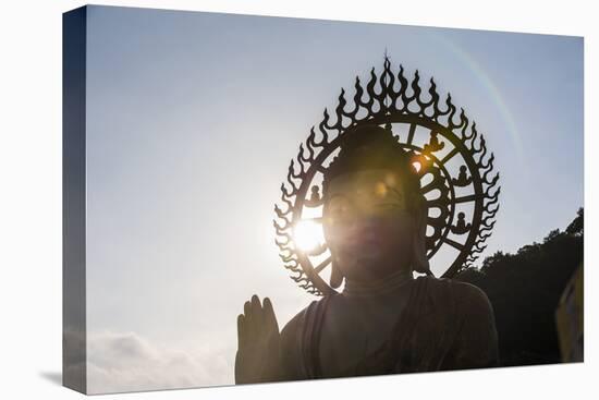 Backlight of the Golden Maitreya Statue, BeopjUSA Temple Complex, South Korea-Michael Runkel-Premier Image Canvas