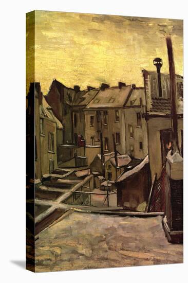 Backyards of Old Houses In Antwerp In The Snow-Vincent van Gogh-Stretched Canvas