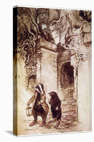 Badger and Mole, Willow-Arthur Rackham-Premier Image Canvas