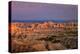 Badlands National Park, South Dakota - Purple Sunset-Lantern Press-Stretched Canvas