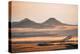 Badlands of Bardenas Reales desert mountains at sunrise, Navarre, Spain, Europe-Francesco Fanti-Premier Image Canvas