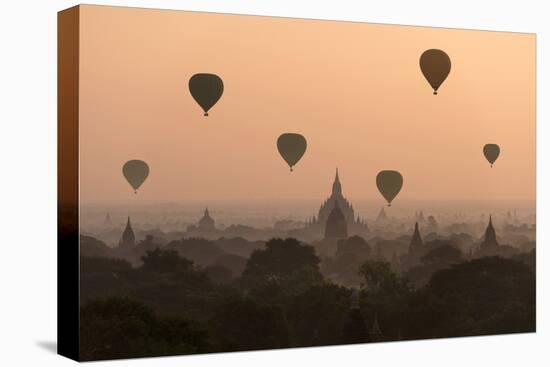 Bagan, balloons flying over ancient temples-Sarawut Intarob-Premier Image Canvas