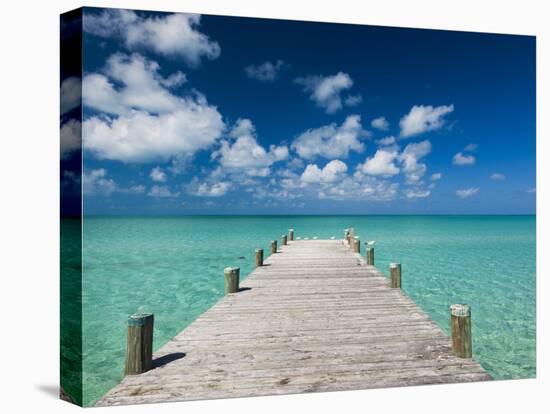 Bahamas, Eleuthera Island, Tarpum Bay, Town Pier-Walter Bibikow-Premier Image Canvas