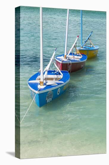 Bahamas, Exuma Island. Boats Moored in Harbor-Don Paulson-Premier Image Canvas