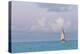 Bahamas, Exuma Island. Sailboat at Sunset-Don Paulson-Premier Image Canvas