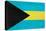 Bahamas Flag Design with Wood Patterning - Flags of the World Series-Philippe Hugonnard-Stretched Canvas