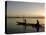Bahia, Barra De Serinhaem, Fishermen Returning to Shore at Sunset in Thier Dug Out Canoe, Brazil-Mark Hannaford-Premier Image Canvas