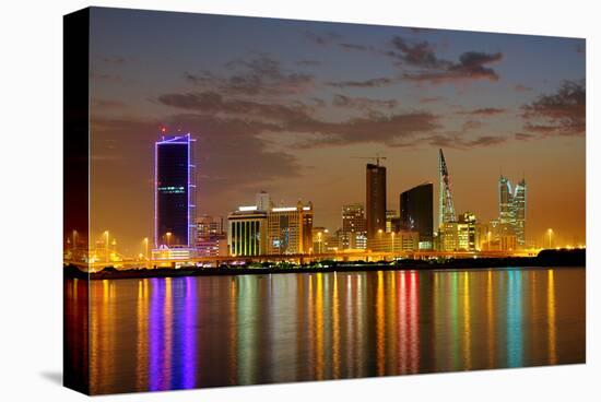 Bahrain Highrises Reflections-null-Stretched Canvas