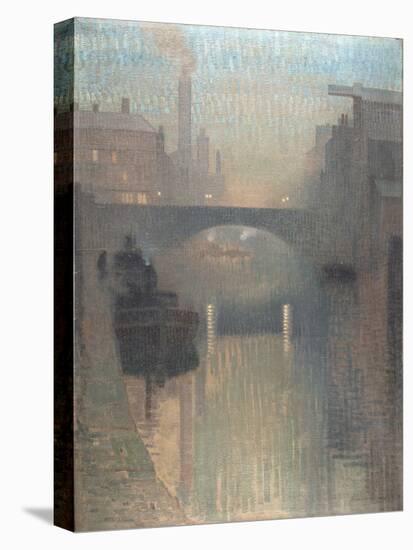 Bailey Bridge, Manchester, 1912 (Oil on Jute)-Adolphe Valette-Premier Image Canvas