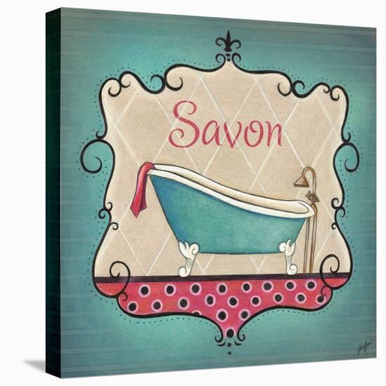 Bain and Savon II-Josefina-Stretched Canvas