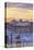 Bainbridge Island, WA - Ferry and Sunset-Lantern Press-Stretched Canvas