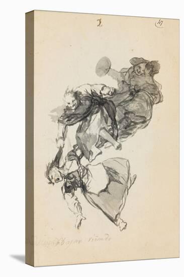 Bajan Rinendo (They Go Down Quarreling)-Francisco de Goya-Premier Image Canvas