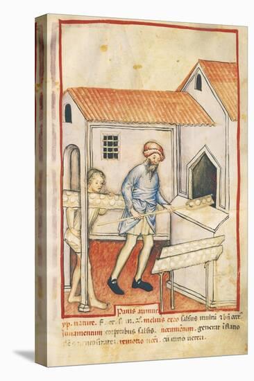 Baker and His Assistant Baking Bread, Miniature by Giovannino De Grassi from the Tacuinum Sanitatis-null-Premier Image Canvas