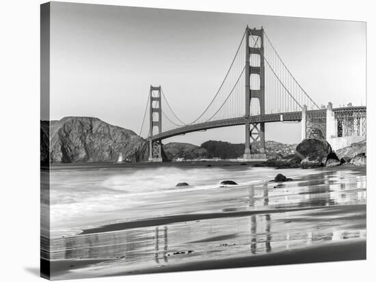 Baker beach and Golden Gate Bridge, San Francisco-null-Stretched Canvas