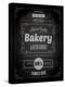 Bakery Label Poster, Chalk Typographic Design-Ozerina Anna-Stretched Canvas