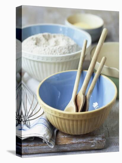 Baking Bowls, Jug, Wooden Spoons, Whisk-Michael Paul-Premier Image Canvas