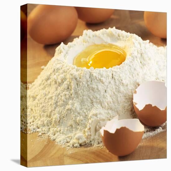 Baking Ingredients: Egg in Well in Mound of Flour-Alexander Feig-Premier Image Canvas