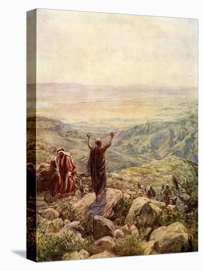 Balaam blessing the camp of Israel - Bible-William Brassey Hole-Premier Image Canvas