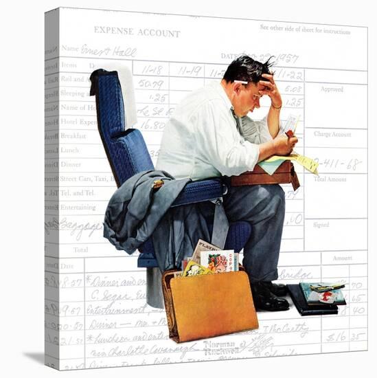 "Balancing the Expense Account", November 30,1957-Norman Rockwell-Premier Image Canvas