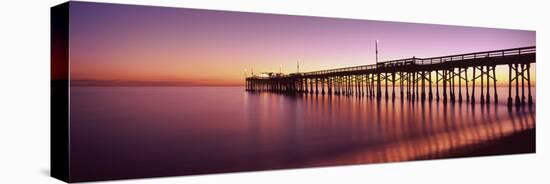 Balboa Pier at Sunset, Newport Beach, Orange County, California, Usa-null-Stretched Canvas